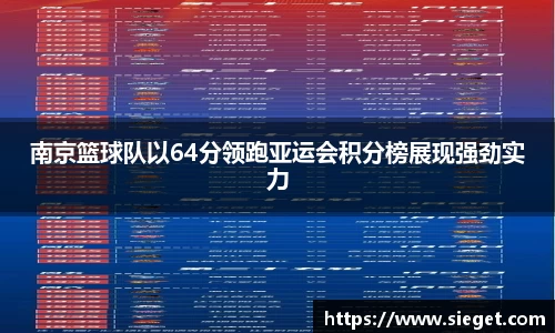 南京篮球队以64分领跑亚运会积分榜展现强劲实力